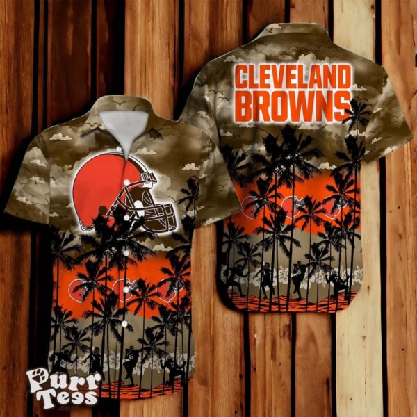 Cleveland Browns NFL Hawaiian Shirt 3D Tropical Trending For Fans Product Photo 1