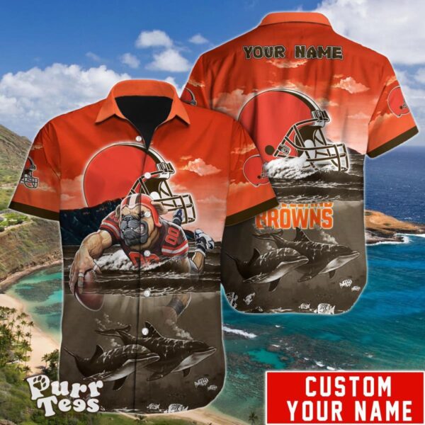 Cleveland Browns NFL Hawaiian Shirt Custom Name Unique Gift For Men And Women Product Photo 1