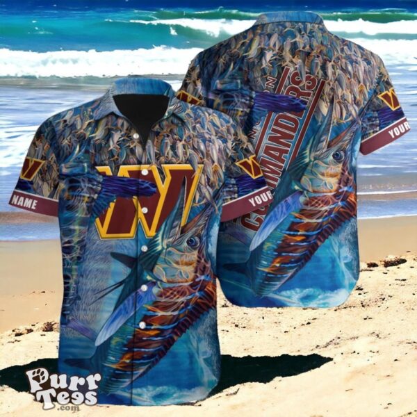 Custom Cheer Personalized Washington Commanders NFL Hawaiian Shirt for Fans Product Photo 1