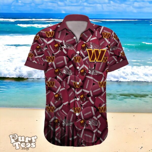 Custom Command Washington Commanders NFL Hawaiian Shirt with Custom Name Product Photo 1