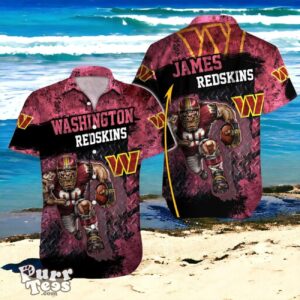 Custom Name, Your Team Custom Washington Commanders Hawaiian NFL Shirt Product Photo 1