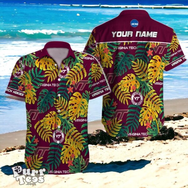 Customize Your Cheer Virginia Tech Hokies NCAA Hawaiian Shirt with Custom Name Product Photo 1