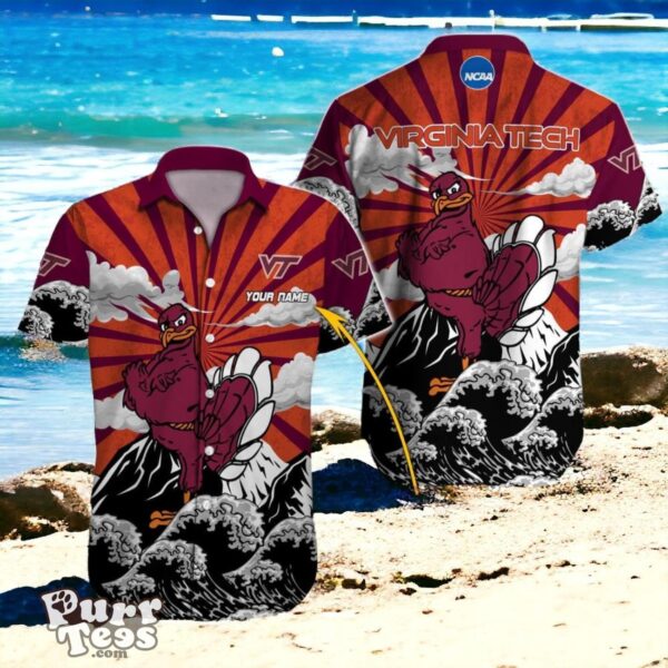 Every Fan's Dream Custom Name Virginia Tech Hokies NCAA Hawaiian Shirt Product Photo 1