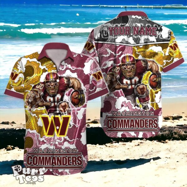 Exclusive Commanders Gear Custom Name NFL Hawaiian Shirt for Fans Product Photo 1