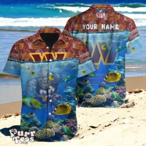 Fan Identity Personalize Your Washington Commanders NFL Hawaiian Shirt Product Photo 1