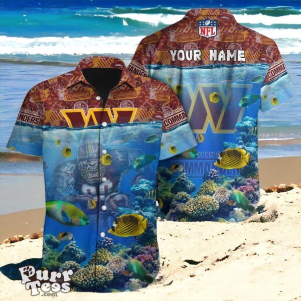 Fan Identity Personalize Your Washington Commanders NFL Hawaiian Shirt Product Photo 1