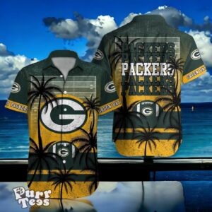 Green Bay Packers Hawaiian Shirt Palm Tree Vintage For Men Women Product Photo 1