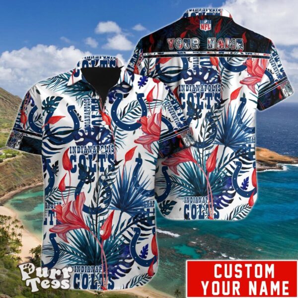 Indianapolis Colts NFL Hawaiian Shirt Custom Name Unique Gift For Men Women Product Photo 1