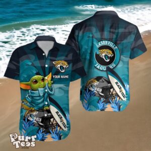 Jacksonville Jaguars Hawaiian Shirt Baby Yoda 3D Custom Name Product Photo 1