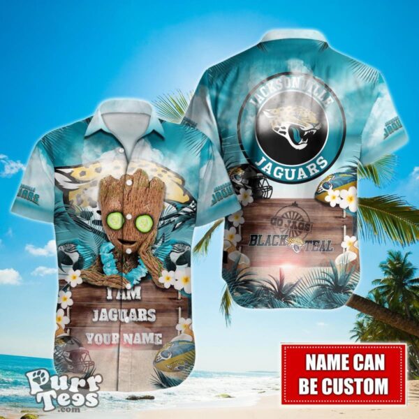 Jacksonville Jaguars NFL Hawaiian Shirt Custom Name Gift For Men And Women Product Photo 1