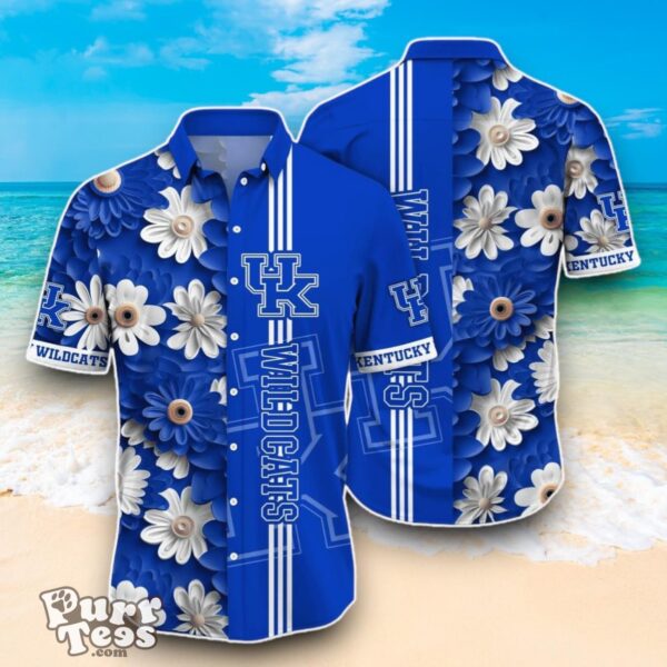 Kentucky Wildcats NCAA2 Flower Hawaiian Shirt Best Design For Fans Product Photo 1