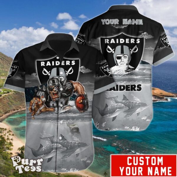 Las Vegas Raiders NFL Hawaiian Shirt Custom Name Unique Gift For Men And Women Product Photo 1