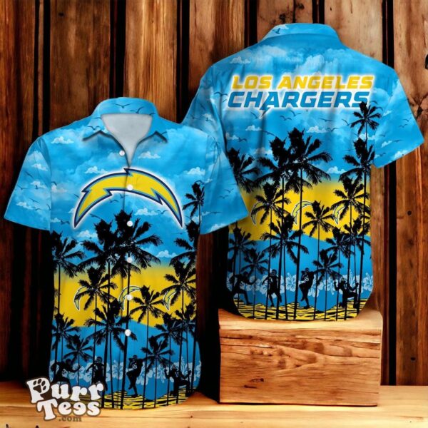 Los Angeles Chargers NFL Hawaiian Shirt 3D Tropical Trending For Fans Product Photo 1