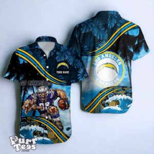 Los Angeles Chargers NFL Hawaiian Shirt Custom Name Best Gift For Fans Product Photo 1