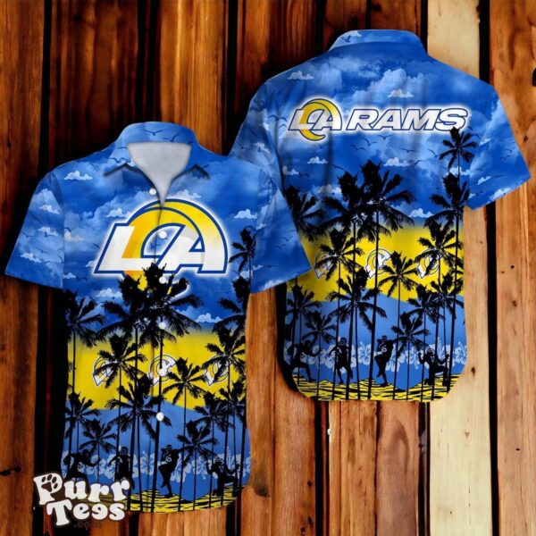 Los Angeles Rams NFL Hawaiian Shirt 3D Tropical Trending For Fans Product Photo 1
