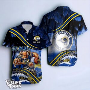 Los Angeles Rams NFL Hawaiian Shirt Custom Name Best Gift For Fans Product Photo 1