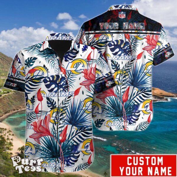 Los Angeles Rams NFL Hawaiian Shirt Custom Name Unique Gift For Men Women Product Photo 1