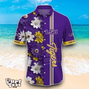 LSU TIGERS NCAA1 Flower Hawaiian Shirt Best Design For Fans Product Photo 2