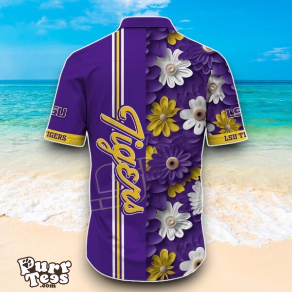 LSU TIGERS NCAA1 Flower Hawaiian Shirt Best Design For Fans Product Photo 3