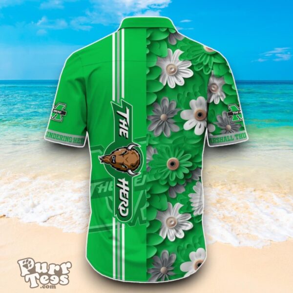 Marshall Thundering Herd NCAA3 Flower Hawaiian Shirt Best Design For Fans Product Photo 3