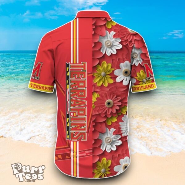 Maryland Terrapins NCAA3 Flower Hawaiian Shirt Best Design For Fans Product Photo 3