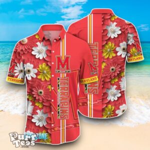Maryland Terrapins NCAA3 Flower Hawaiian Shirt Best Design For Fans Product Photo 1