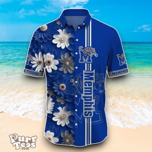 Memphis Tigers NCAA1 Flower Hawaiian Shirt Best Design For Fans Product Photo 2