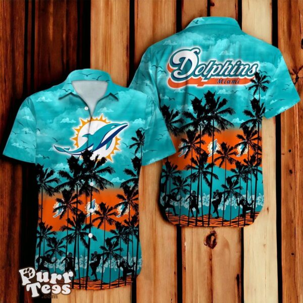 Miami Dolphins NFL Hawaiian Shirt 3D Tropical Trending For Fans Product Photo 1
