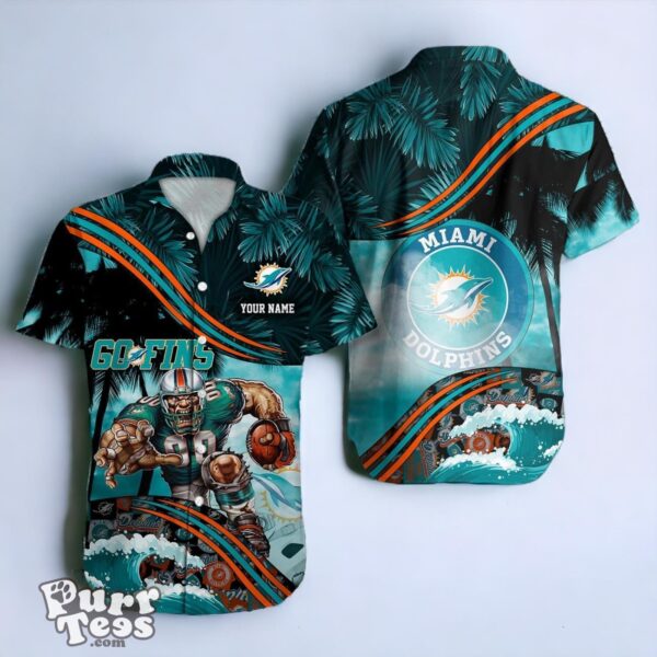 Miami Dolphins NFL Hawaiian Shirt Custom Name Best Gift For Fans Product Photo 1