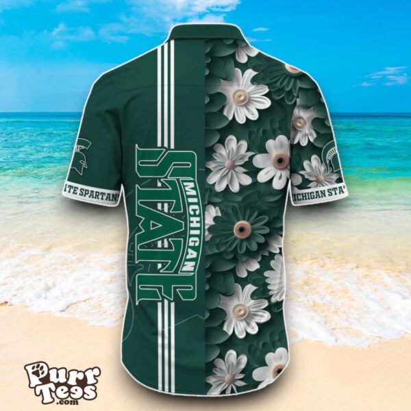 Michigan State Spartans NCAA1 Flower Hawaiian Shirt Best Design For Fans Product Photo 3