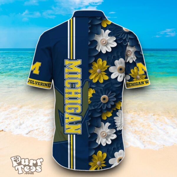 Michigan Wolverines NCAA2 Flower Hawaiian Shirt Best Design For Fans Product Photo 3