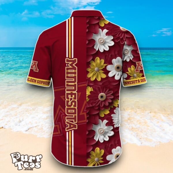 Minnesota Golden Gophers NCAA3 Flower Hawaiian Shirt Best Design For Fans Product Photo 3