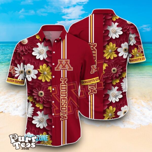 Minnesota Golden Gophers NCAA3 Flower Hawaiian Shirt Best Design For Fans Product Photo 1