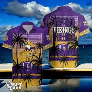 Minnesota Vikings Hawaiian Shirt Palm Tree Vintage For Men Women Product Photo 1