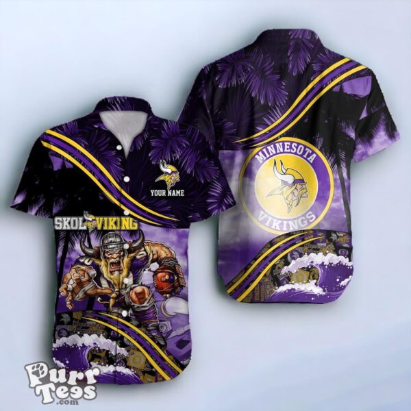 Minnesota Vikings NFL Hawaiian Shirt Custom Name Best Gift For Fans Product Photo 1