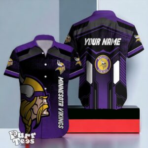 Minnesota Vikings NFL Hawaiian Shirt For Men Women Custom Name Product Photo 1