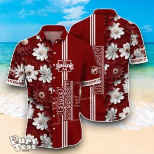 Mississippi State Bulldogs NCAA1 Flower Hawaiian Shirt Best Design For Fans Product Photo 1