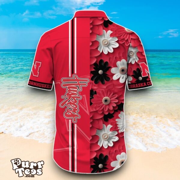 Nebraska Cornhuskers NCAA2 Flower Hawaiian Shirt Best Design For Fans Product Photo 3