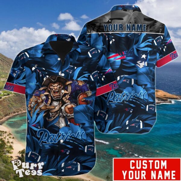 New England Patriots NFL Hawaiian Shirt Custom Name Unique Gift For Men Women Product Photo 1