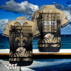 New Orleans Saints Hawaiian Shirt Palm Tree Vintage For Men Women Product Photo 1