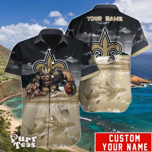 New Orleans Saints NFL Hawaiian Shirt Custom Name Unique Gift For Men Women Product Photo 1