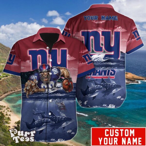 New York Giants NFL Hawaiian Shirt Custom Name Unique Gift For Men And Women Product Photo 1