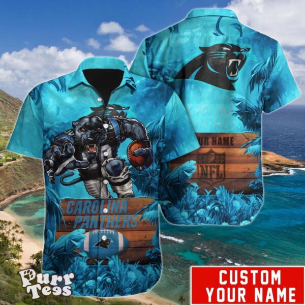 NFL Carolina Panthers Hawaiian Shirt Custom Name Unique Gift For Men Women Product Photo 1