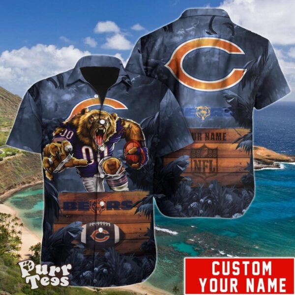 NFL Chicago Bears Hawaiian Shirt Custom Name Unique Gift For Men And Women Product Photo 1