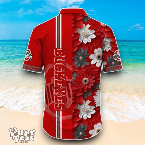 Ohio State Buckeyes NCAA1 Flower Hawaiian Shirt Best Design For Fans Product Photo 3