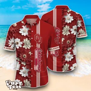 Oklahoma Sooners NCAA1 Flower Hawaiian Shirt Best Design For Fans Product Photo 1