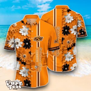Oklahoma State Cowboys NCAA1 Flower Hawaiian Shirt Best Design For Fans Product Photo 1