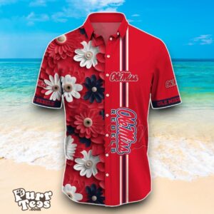 Ole Miss Rebels NCAA2 Flower Hawaiian Shirt Best Design For Fans Product Photo 2
