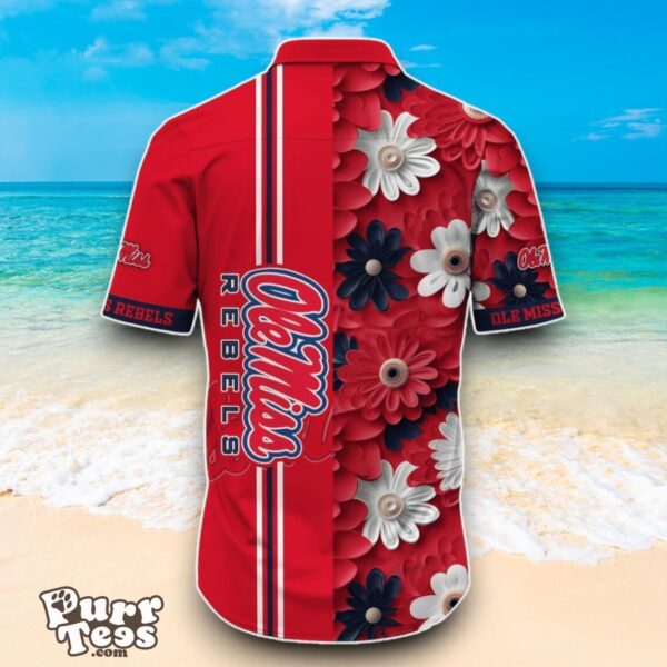 Ole Miss Rebels NCAA2 Flower Hawaiian Shirt Best Design For Fans Product Photo 3