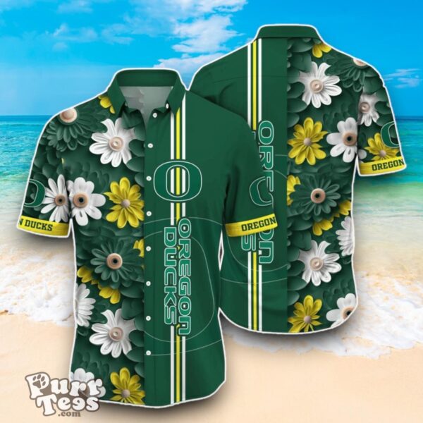 Oregon Ducks NCAA2 Flower Hawaiian Shirt Best Design For Fans Product Photo 1